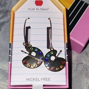 True to Form Colorful Palette Earrings BNIB te Rt TL
